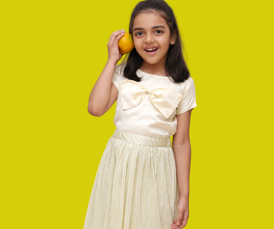 Satin Skirt with Satin top with soft pure cotton Lining