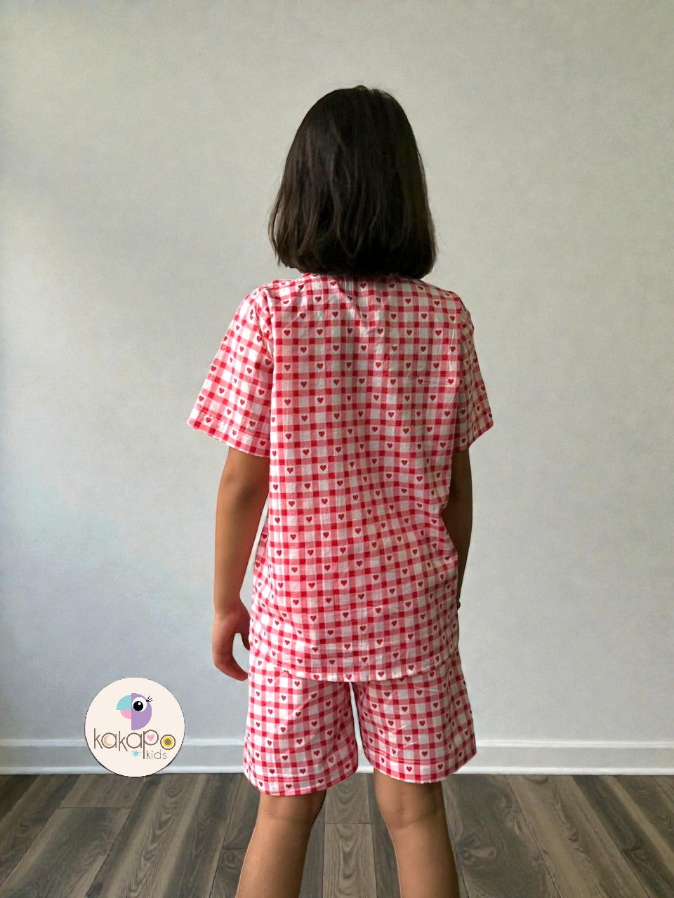 Red Check & Heart Print Coords