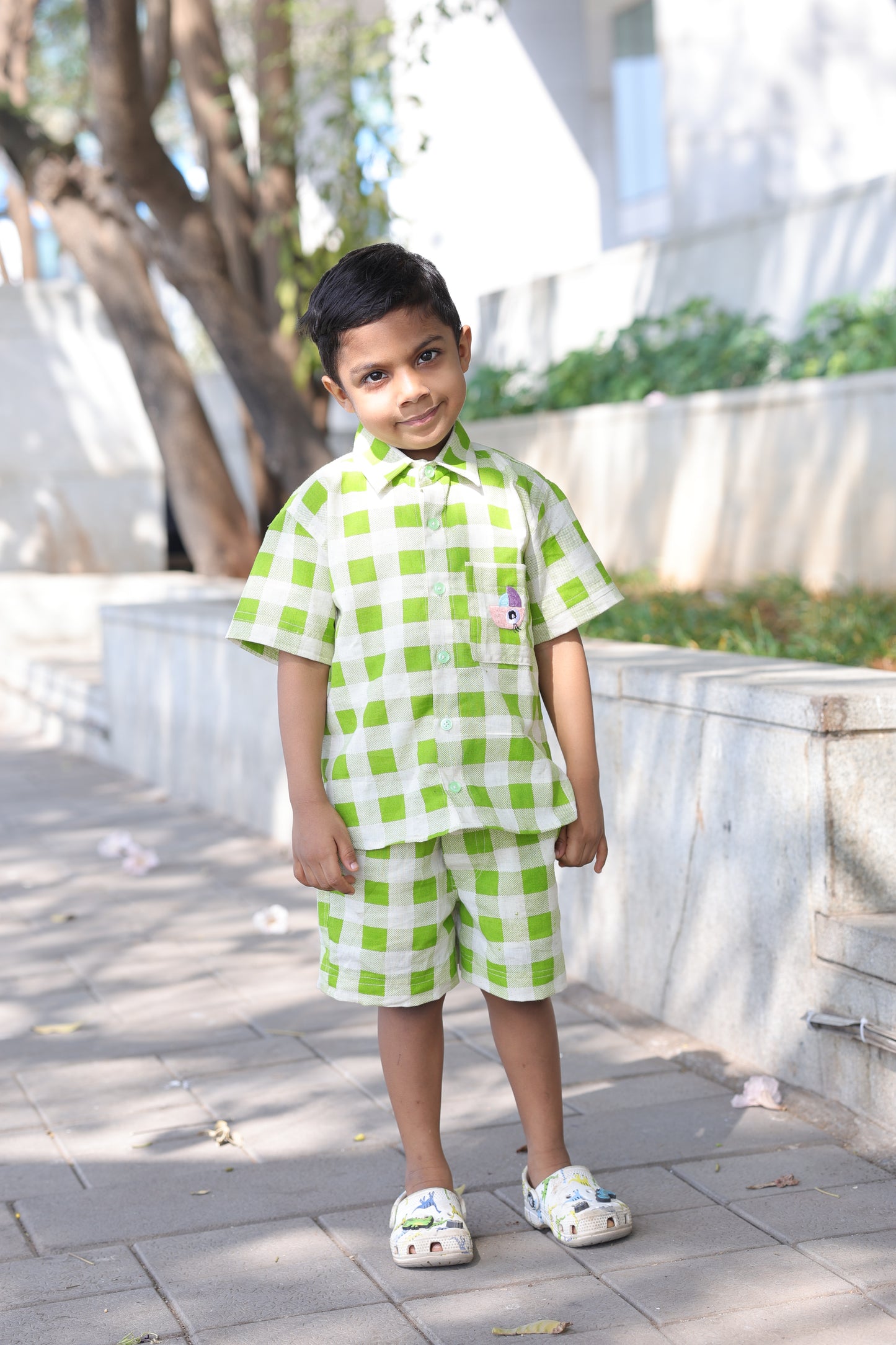 Cotton Shirt & Shorts Set