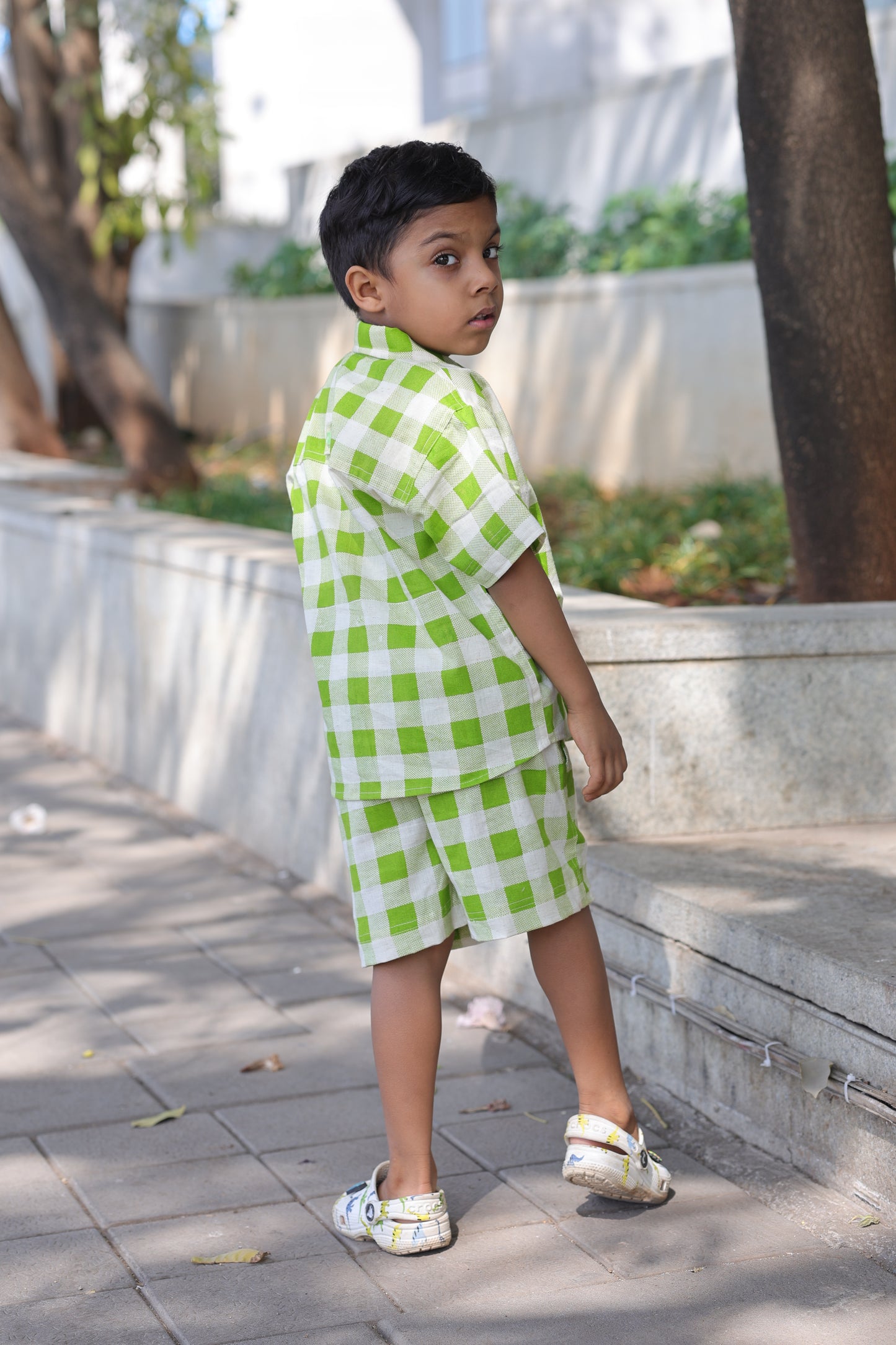 Cotton Shirt & Shorts Set