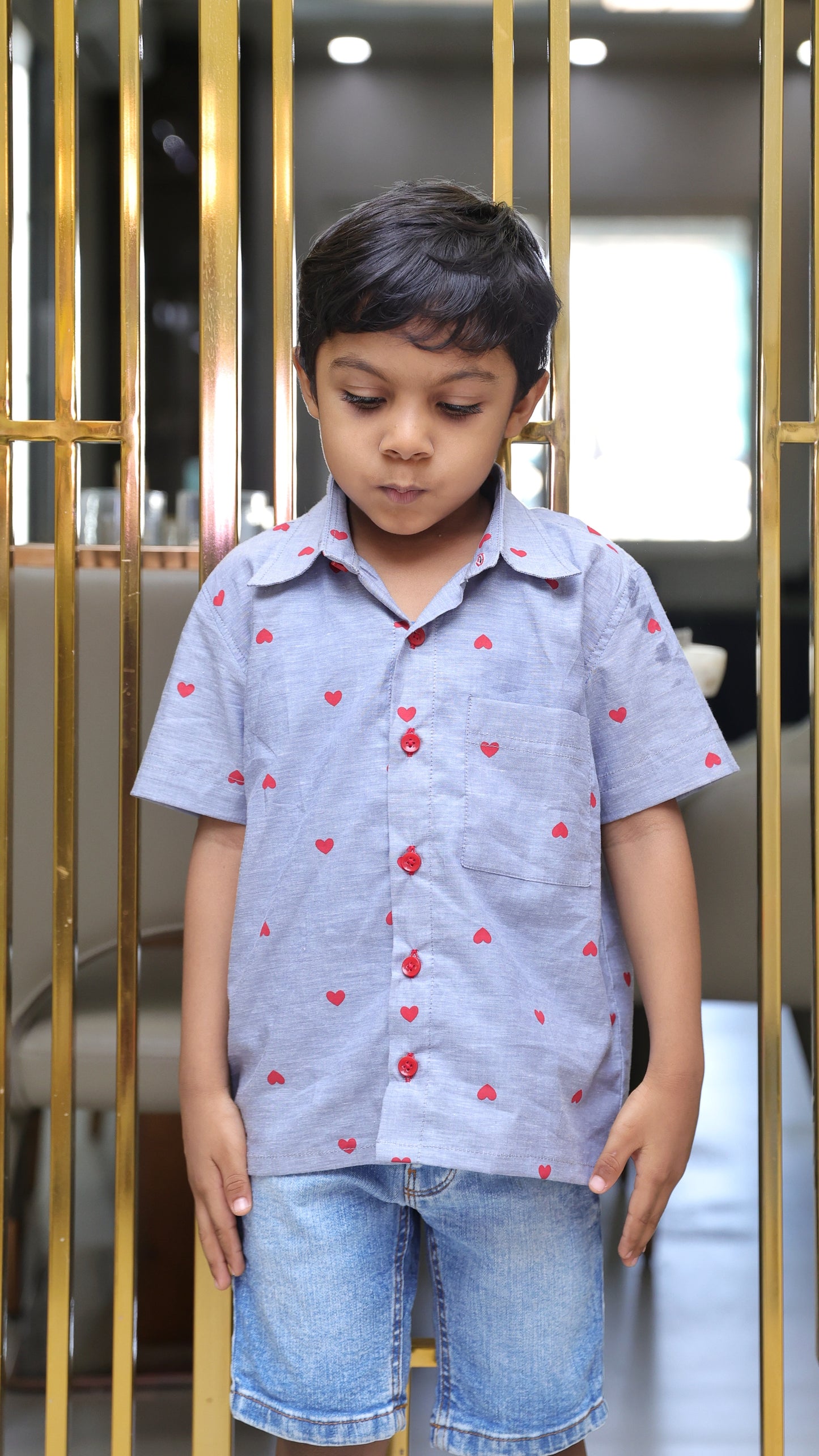 Heart Print Shirt for Boys