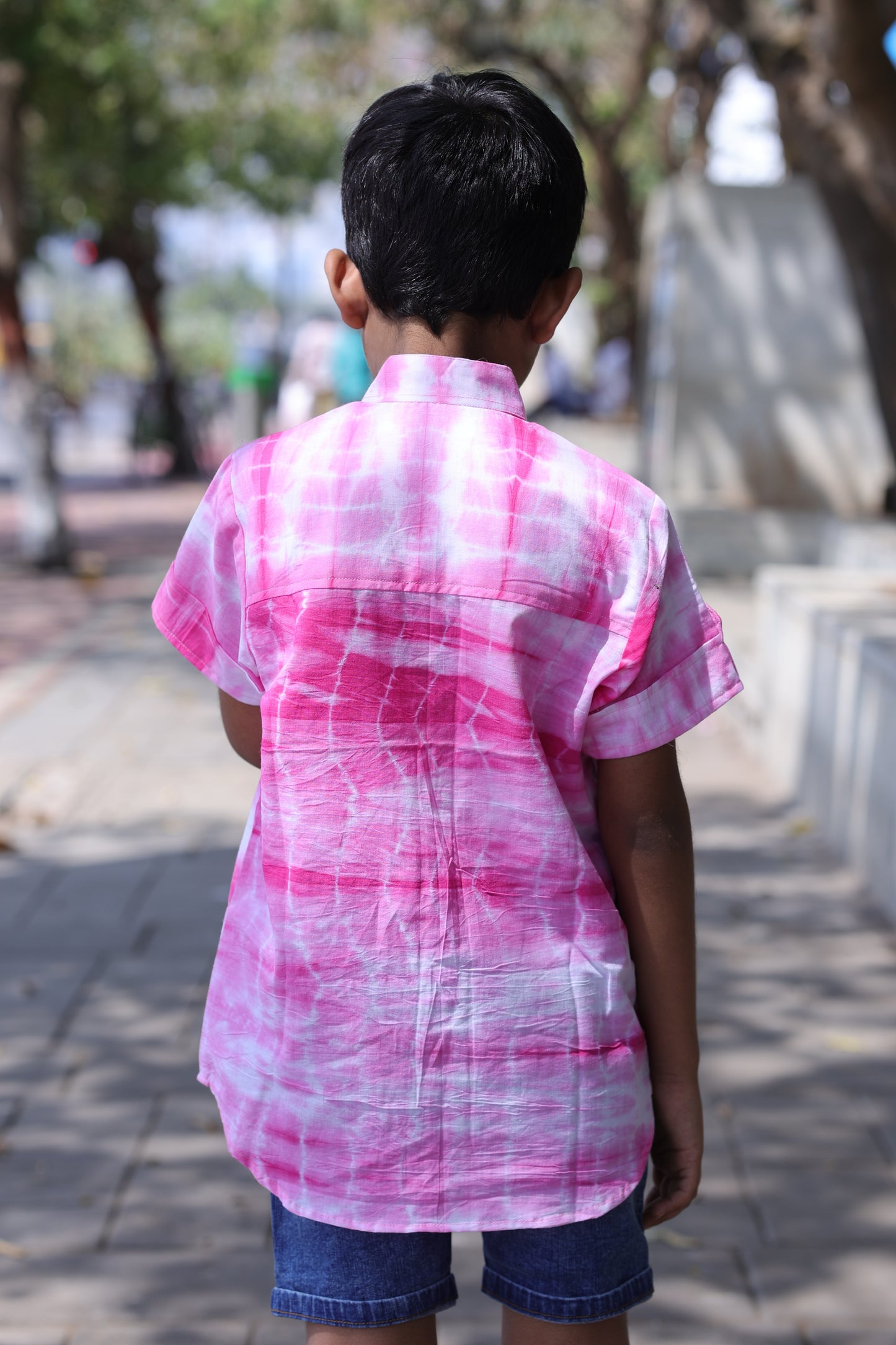 Shibori Tie-Dye Cotton Shirt