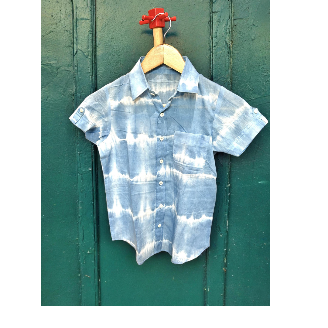 Shibori Tie-Dye Cotton Shirt