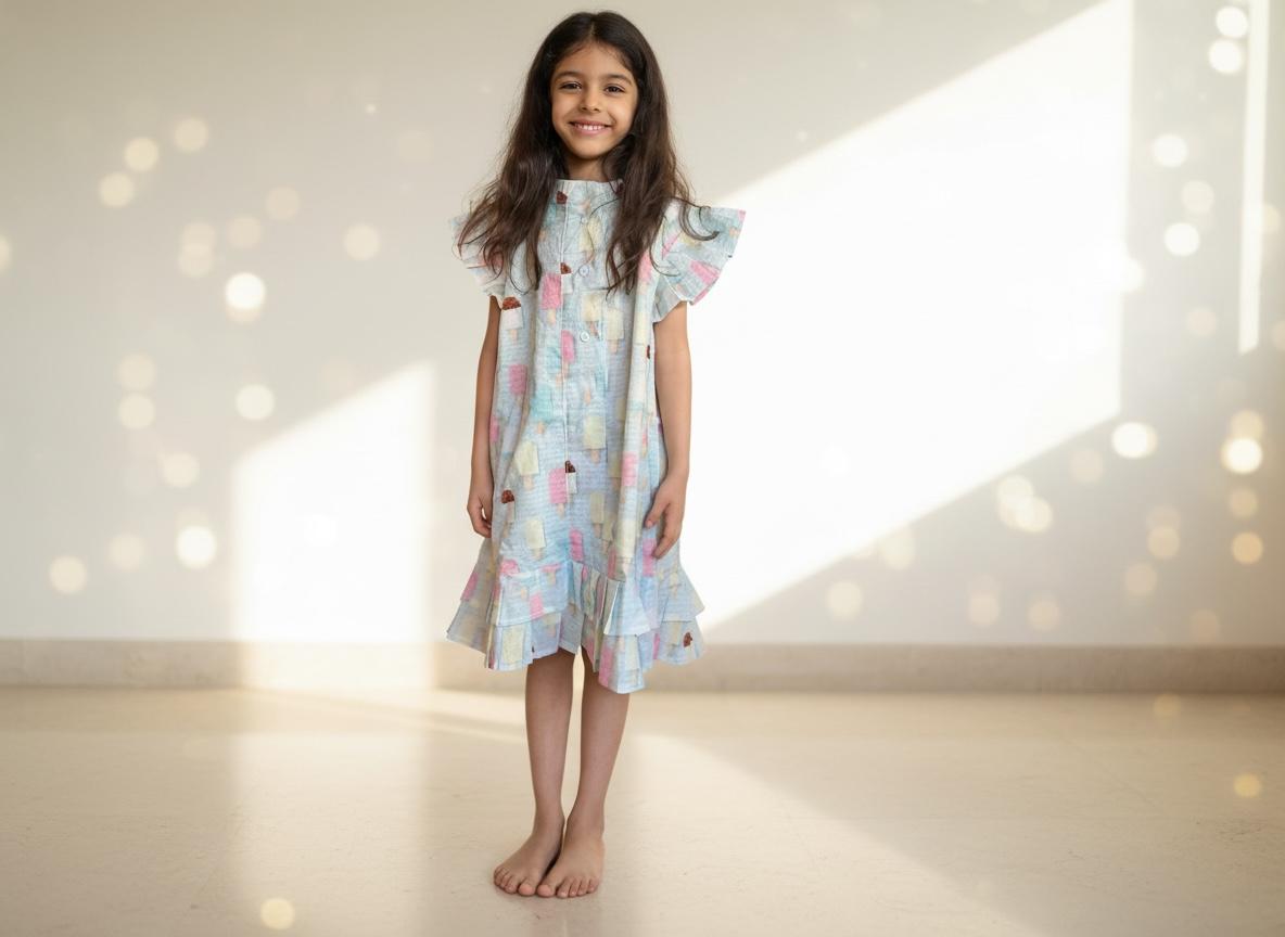Pure Cotton Popsicle Brick Dress