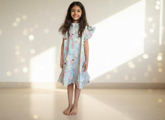 Pure Cotton Popsicle Brick Dress